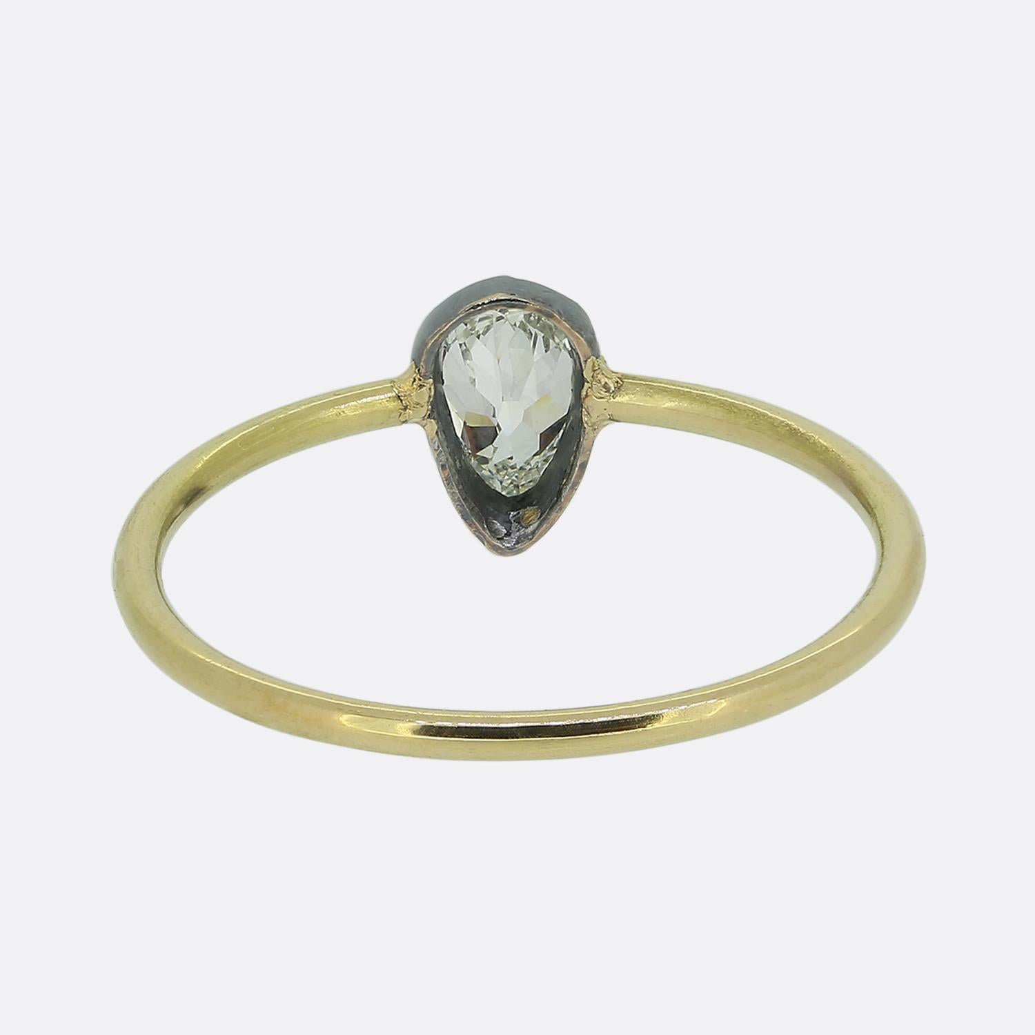 Antiker 0.30 Karat Diamant Solitär-Ring im Zustand „Gut“ im Angebot in London, GB