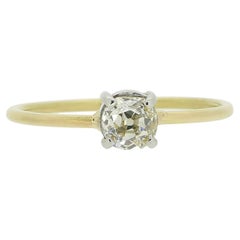 Antique 0.30 Carat Diamond Solitaire Stackable Ring