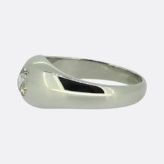 Antique 0.33 Carat Old Cut Diamond Gypsy Ring