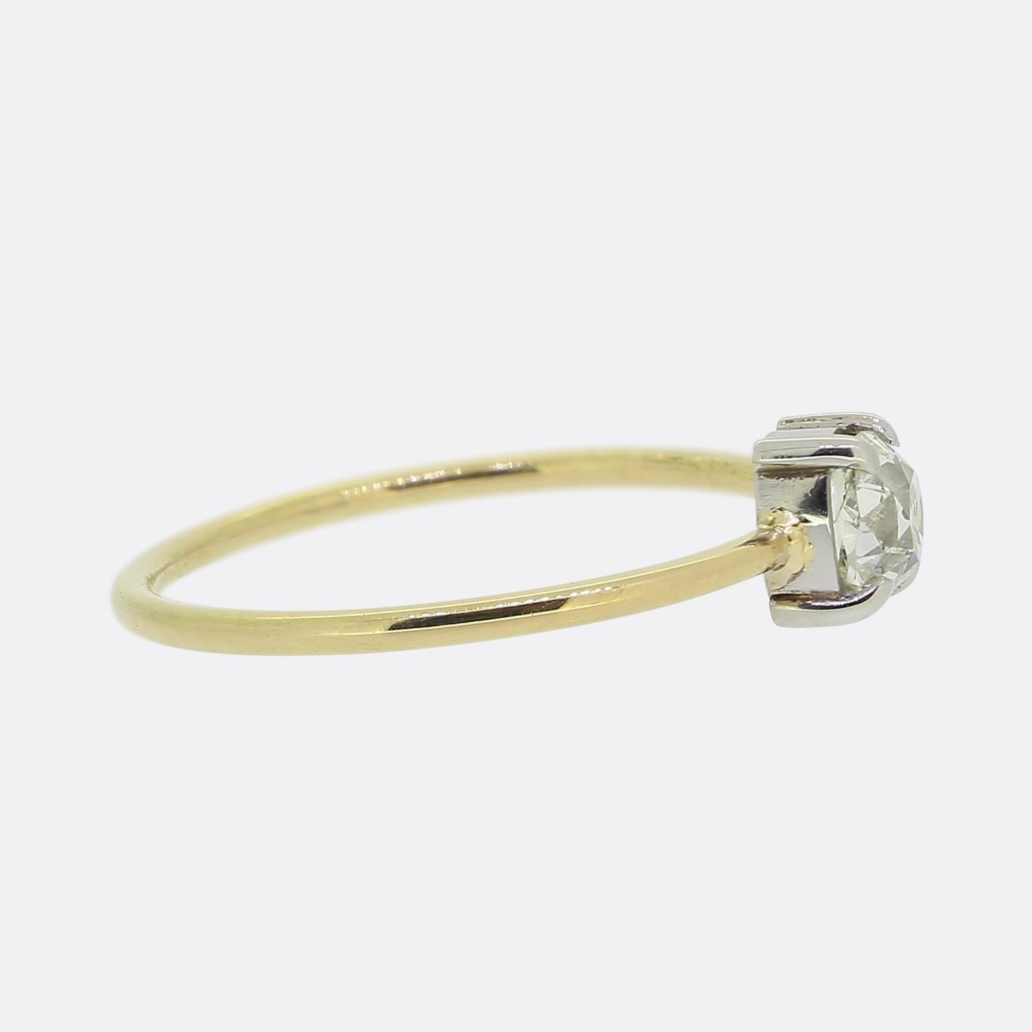 Antiker 0.34 Karat Diamant Solitär-Ring (Alteuropäischer Brillantschliff) im Angebot