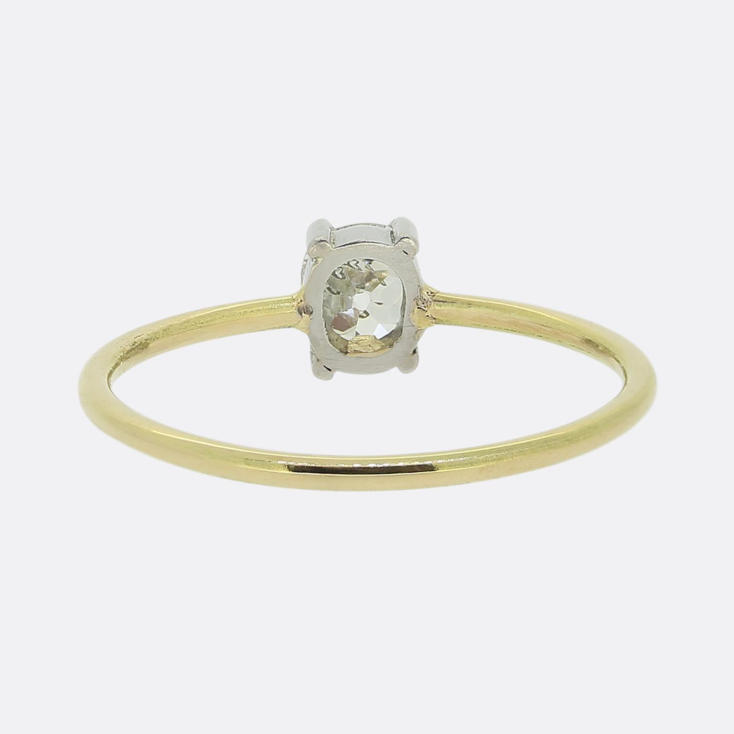 Antiker 0.34 Karat Diamant Solitär-Ring im Zustand „Gut“ im Angebot in London, GB