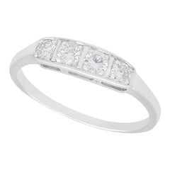 Antique 0.35ct Diamond Four Stone Ring in 14k White Gold, Circa 1930