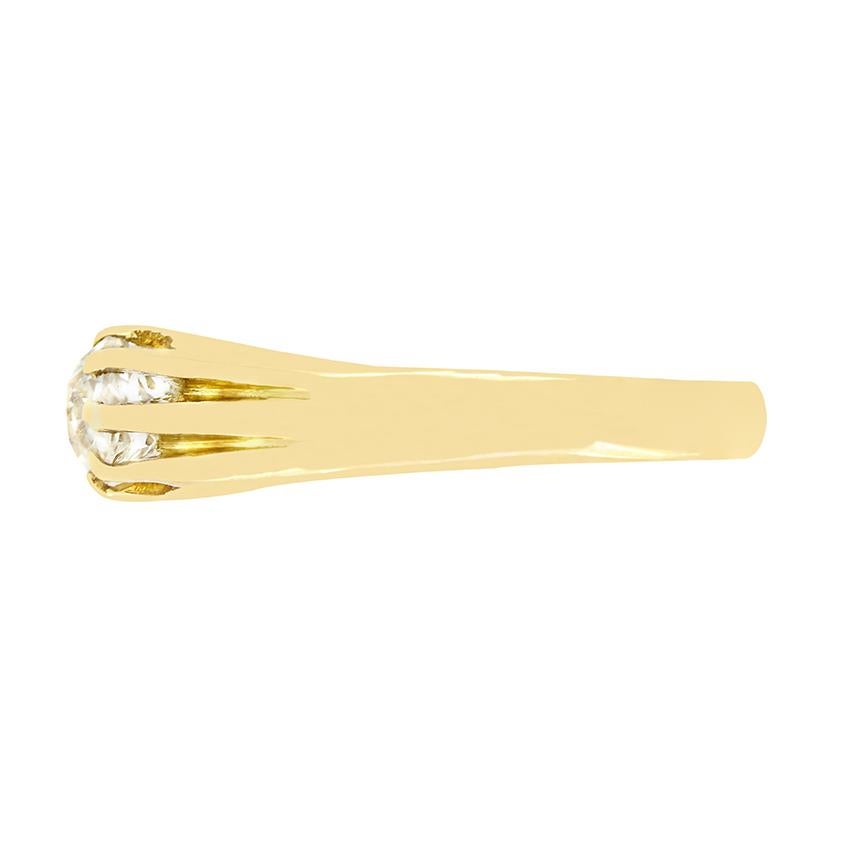 Antiker 0,40ct Diamant Siegelring, gestempelt 1929 (Art déco) im Angebot