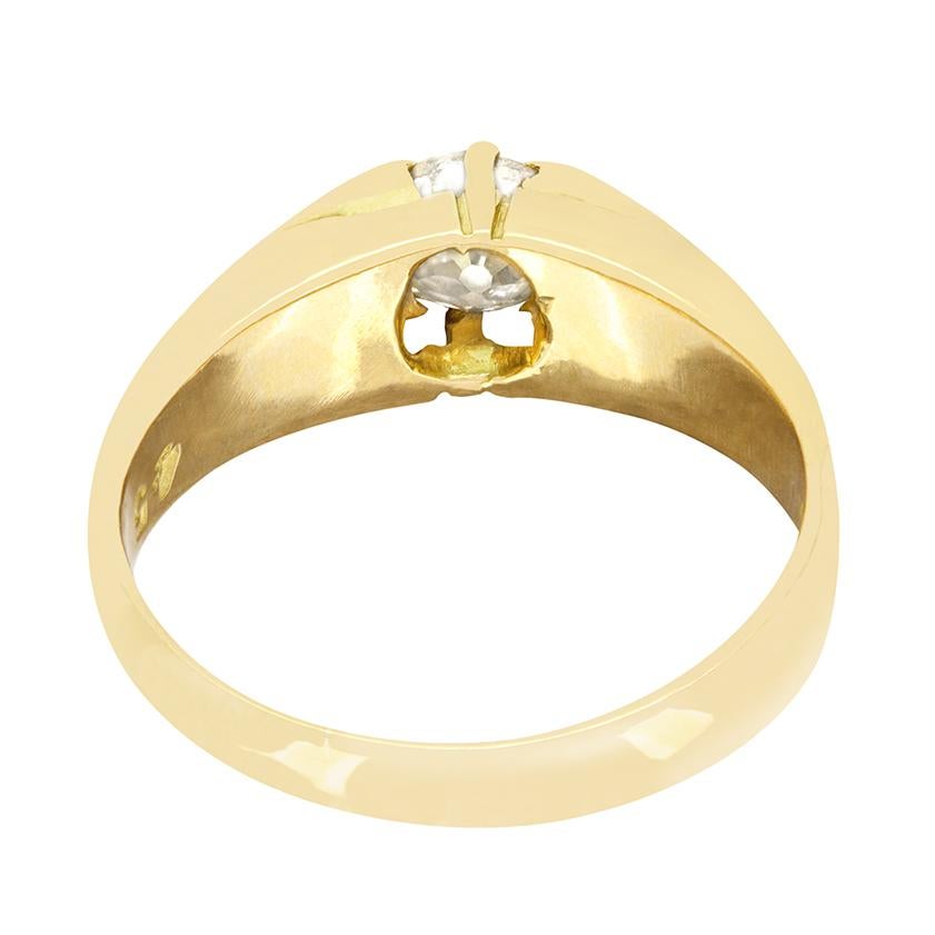 Antiker 0,40ct Diamant Siegelring, gestempelt 1929 (Alteuropäischer Schliff) im Angebot