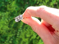 1920s 0.41 Carat Diamond and 14k Yellow Gold Twist Ring