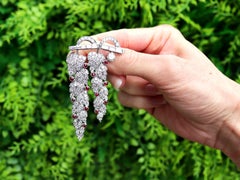 Antique 0.52 Carat Ruby and 5.32 Carat Diamond, Platinum Brooch Circa 1935