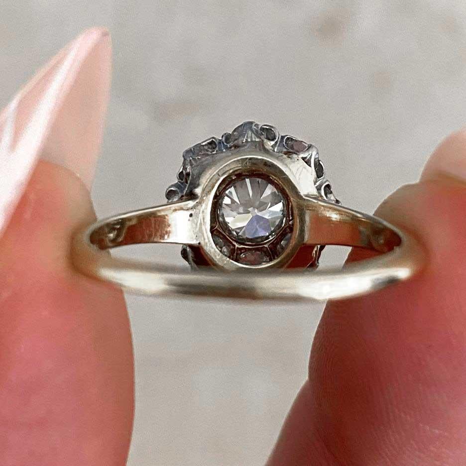 Antiker 0,55 Karat Diamant-Cluster-Ring, H Farbe, Platin & 18 Karat Gelbgold im Angebot 5