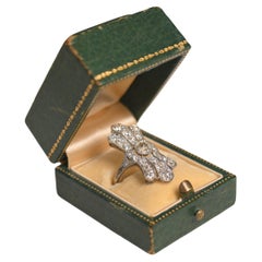 Antiker Diamantring mit alteuropäischem Schliff (ca. 0,50 Karat), Farbe I, Platin