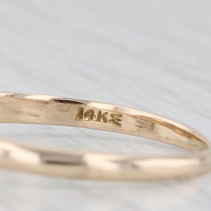 Antique 0.58ct Old European Diamond Solitaire Engagement Ring 14k Gold Size 7.75 For Sale 3