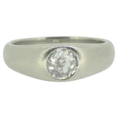 Antique 0.60 Carat Old Cut Diamond Gypsy Ring
