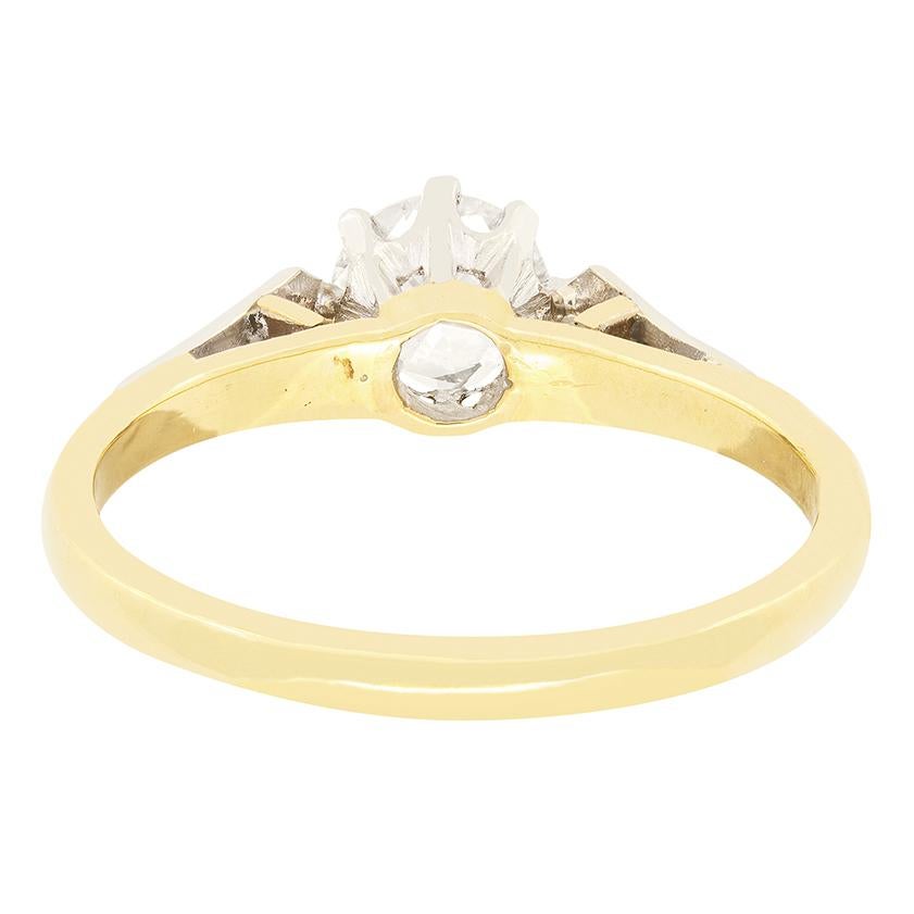 Taglio antico europeo Antico solitario di diamanti da 0,60 carati, anni '30 ca. in vendita