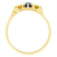 Antique 0.60ct Sapphire and Diamond Ring, hallmarked 1902