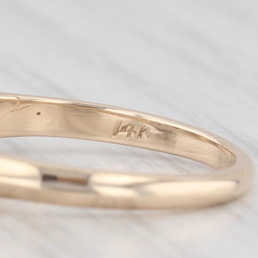 Antique 0.62ctw Diamond Engagement Ring 14k Gold Size 5.5 For Sale 1