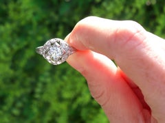 Antique 0.68 Carat Diamond and Platinum Cocktail Ring