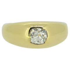 Antique 0.72 Carat Old Cut Diamond Gypsy Ring