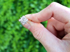 Antique 0.78 Carat Diamond and 18k Yellow Gold Cocktail Ring