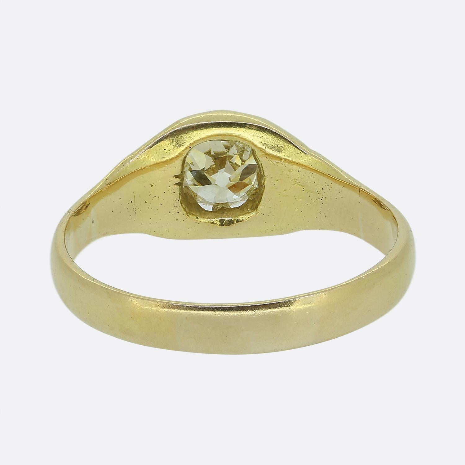 Anello gitano antico con diamante da 0.80 carati In condizioni buone in vendita a London, GB