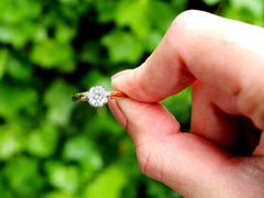 Antique Diamond and Yellow Gold Solitaire Ring Circa 1920