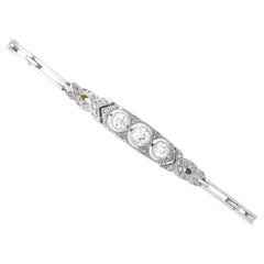 Antique 0.82 Carat Diamond and 18k Yellow Gold Bracelet Circa 1925