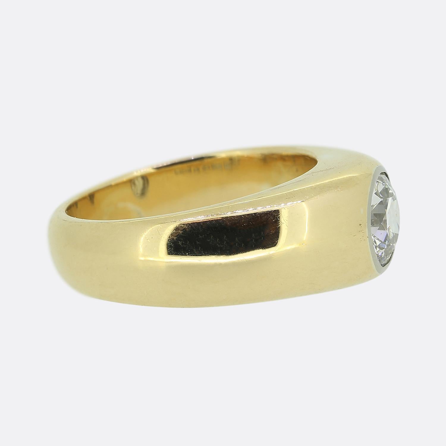 Old European Cut Antique 0.90 Carat Old Cut Diamond Ring