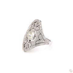 Antique 0.87 Carat Old European Cut Diamond Gold Ring