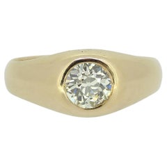 Antiker 0,90 Karat Diamant Single Stone Ring