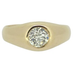 Antique 0.90 Carat Diamond Single Stone Ring