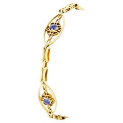 Antique 0.90ct Sapphire Bracelet, hallmarked 1915