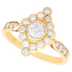 Anello antico con diamante da 0,98 carati e oro giallo 18 carati Circa 1900