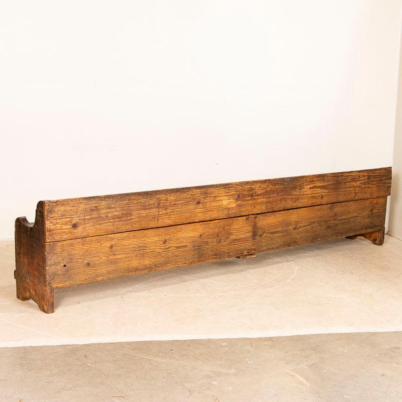 20th Century Antique Long Original Painted Bench with Storage