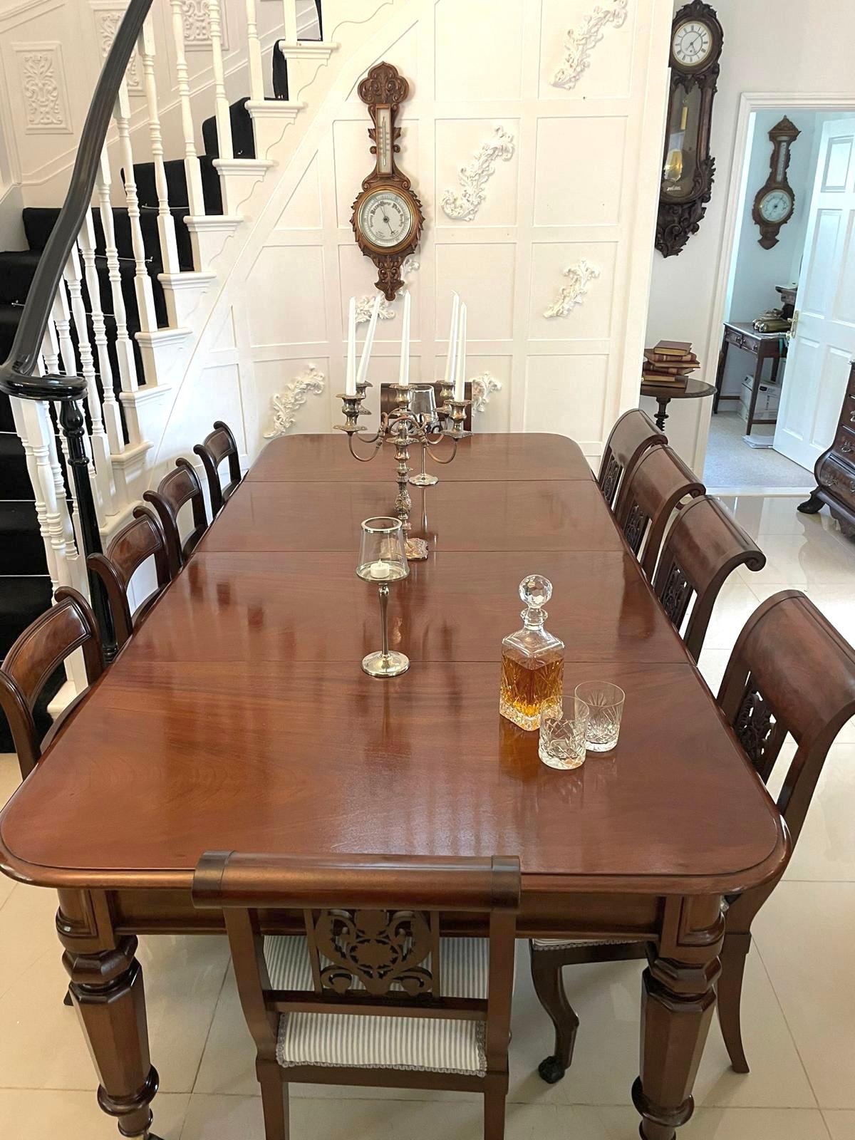 10 seater mahogany dining table