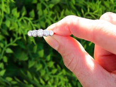 Antique 1.00 Carat Diamond and 18k White Gold Five Stone Ring Circa 1925