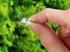 Antique 1.00 Carat Diamond and 18k Yellow Gold Twist Ring Circa 1900