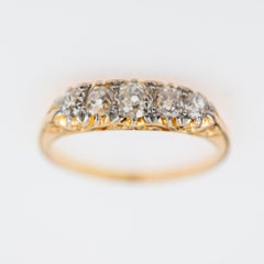 Antique 1.00 GH SI Oldmine Cut Diamond Ring 18K Solid Gold Size 9 US