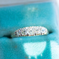 Antique 1.00 GH SI Oldmine Cut Diamond Ring 18K Solid Gold Size 9 US