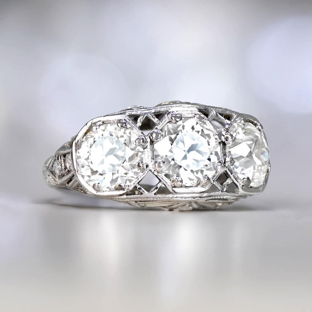Antiker Verlobungsring mit 1,00 Karat Diamant im Alteuropäischen Schliff, um 1925 (Alteuropäischer Schliff) im Angebot