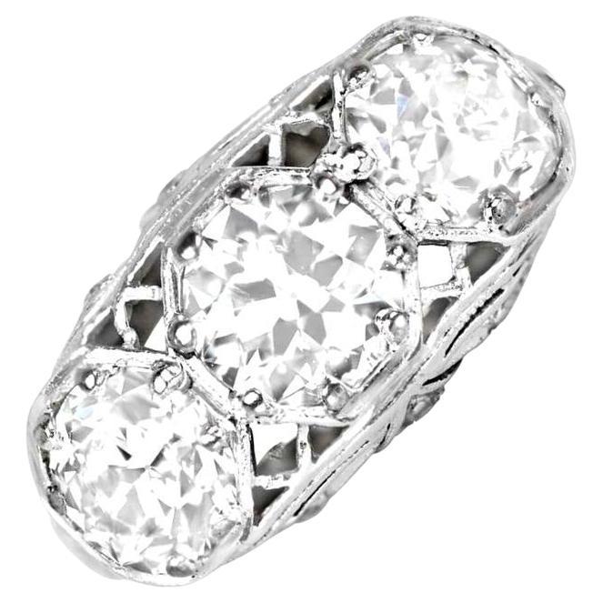 Bague de fiançailles ancienne en diamant taille européenne ancienne de 1,00 carat, c. 1925 en vente