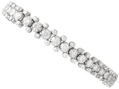 Antique 10.28 Carat Diamond and 18k White Gold Bracelet Circa 1920