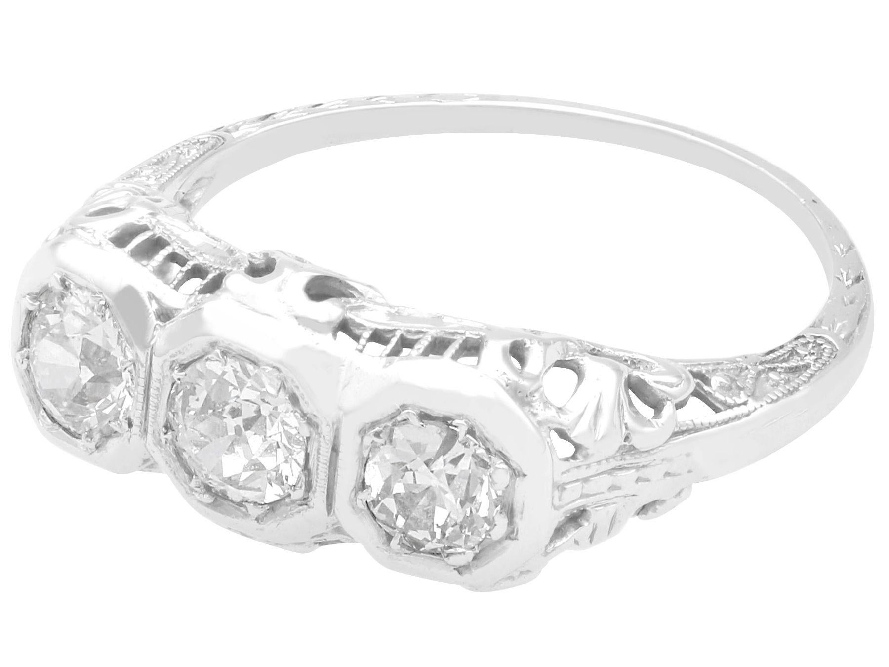 1920s 3 stone diamond ring