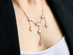 Antique 10.35ct Cabochon Cut Moonstone Pendant Necklace, 12k Gold