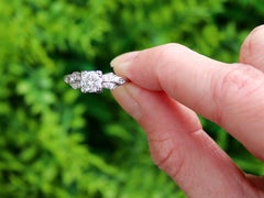 Antique 1.04 Carat Diamond and Platinum Solitaire Ring Circa 1920