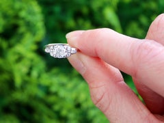 Antiker 1,05 Karat Diamant und 14K Weißgold Solitär-Ring