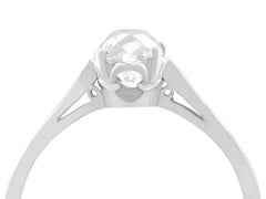 Antique 1.05 Carat Diamond and White Gold Solitaire Engagement Ring