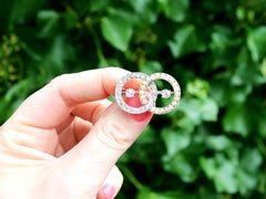 Victorian 1.06 Carat Diamond and Pearl Yellow Gold Brooch