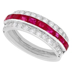 Antique 1.06Ct Ruby Diamond Platinum Engagement Ring Circa 1890