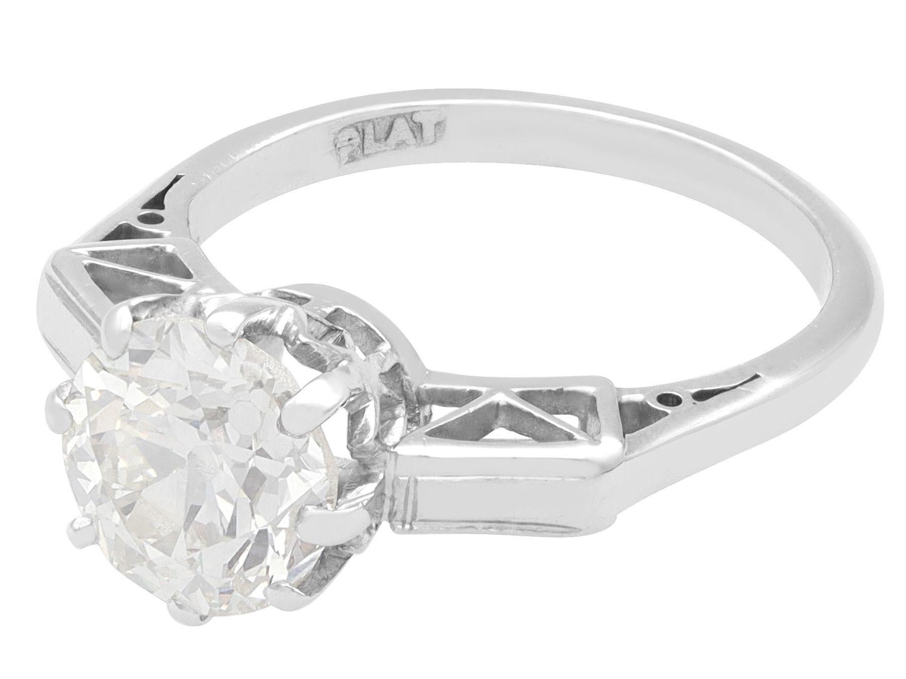 platinum diamond solitaire ring