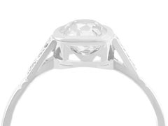 Antique 1.07 Carat Diamond and White Gold Solitaire Engagement Ring