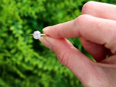 Antique 1.09 Carat Diamond and 18k Yellow Gold Solitaire Ring Circa 1900