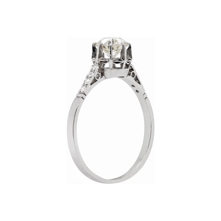Antique 1.09 Carat Old Cut Diamond Platinum Engagement Ring, circa 1910 ...