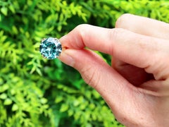 Antique 10.90 Carat High Zircon and 18k Yellow Gold Solitaire Ring Circa 1910